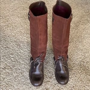 Kensie Cranberry & Mahogany Riding Boots